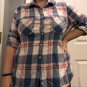 Red/White/Blue Button-up shirt